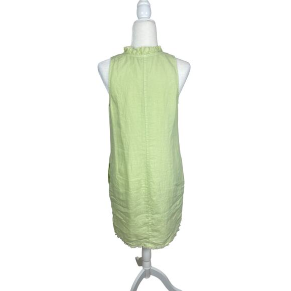 Tommy Bahama Two Palms Ruffle Linen Shift Dress Beach Vacation Green Size Small - Picture 7 of 16